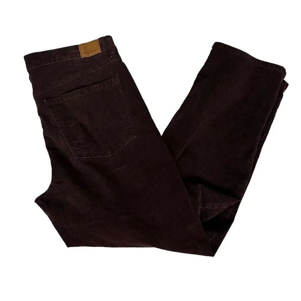AE Stretch Corduroy Womens '90s Straight Pant size 16 Brown